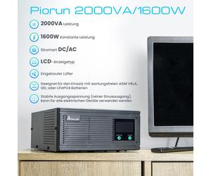 Convertisseur de tension onduleur alimentation de secours UPS 480W - 1600W Si...