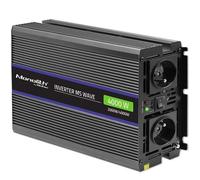 Convertisseur de tension - Qoltec - 2000W/4000W - Onde sinusoïdale - Couleur noire