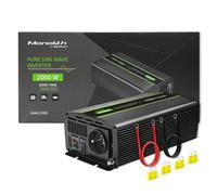 Convertisseur de tension Qoltec Monolith | 1000 W | 2000 W | 24 V à 230 V | Sinu
