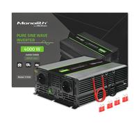 Convertisseur de tension Qoltec Monolith | 2000 W | 4000 W | 24 V à 230 V | Sinu