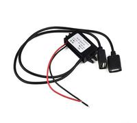 Convertisseur de tension USB DC 12 V vers 5 V 3 A avec 2 ports USB étanche IP68 pour voiture, moto, bateau, système solaire, plage d'entrée 8 V-23 V