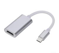 Convertisseur de type C vers 4K pour cordon ultra HD - Dongle USB C portable pour bureau à domicile (argent)