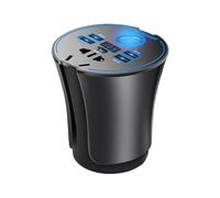Convertisseur de voiture, chargeur rapide, adaptateur USB 3,54", Twelve Volt, Twenty Four, Two Hundred Twenty, Type-C Socket, Auto Accessory for Road Trips, Camping, Laptop, Phone, Indoor Use