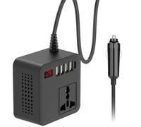 Convertisseur de voiture stable 150 W 300 W le plus élevé convertit le courant continu 12 V 24 V en courant alternatif 110 V 220 V transportable pour voiture