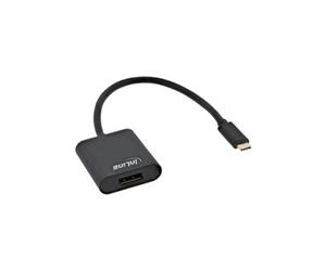 Convertisseur d'écran USB, USB Type-C mâle vers DisplayPort femelle (mode alternatif DP), 4K2K, noir, 0,2 m