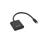 Convertisseur d'écran USB, USB Type-C mâle vers HDMI femelle (mode alternatif DP), 4K2K, noir, 0,2 m