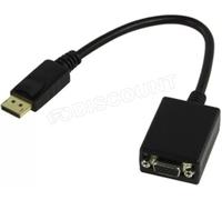 Convertisseur DisplayPort M vers VGA femelle (D-sub DE-15) 20cm (Noir)