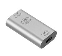 Convertisseur DisplayPort vers USB-C 4K 60 Hz, boîtier en alliage d'aluminium, amélioration visuelle 3D, résolution HD, adaptateur mini