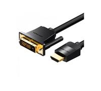 Convertisseur DVI Mâle vers HDMI Mâle - 1m - Couleur Noir