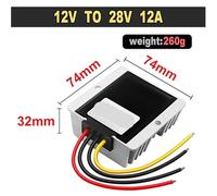 Convertisseur élévateur CC CC 12 V à 28 V Alimentation élévateur 10~27 V à 28 V 5 A 10 A 12 A Module de transformateur stabilisateur régulateur de tension(12A Aluminum L)