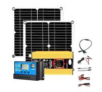 Convertisseur Ensemble Complet Onduleur Domestique 6000W 220v 30A Contrôleur 200W Panneau Solaire Générateur Photovoltaïque Portable Kit Camping Voiture Onduleur
