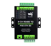 Convertisseur Ethernet industriel isolé Waveshare 4 canaux RS485 vers POE ETH