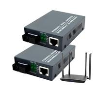 Convertisseur Fibre Ethernet | Convertisseur monomode Gigabit 2 pièces | Module émetteur-récepteur LC, convertisseur de média à Fibre Haute Transmission de données