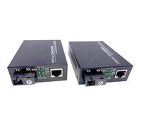 Convertisseur Fibre Ethernet ELFCAM - Lot de 2 - SFP Inclus - Distance 20KM - SC Monomode