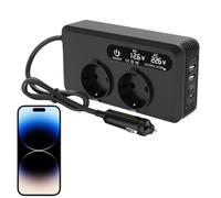 Convertisseur générique 200 W pour voiture - Adaptateur pour ordinateur portable, chargeur secteur stable | Source d'alimentation intelligente pour tablettes de drones, transformateur électrique du