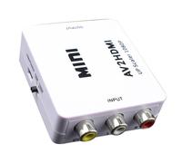 Convertisseur HD AV vers HDMI, adaptateur de détartreur en plastique, boîtier de convertisseur vidéo Composite RCA vers HDMI