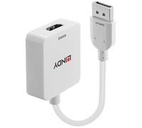 Lindy Convertisseur HDMI 38303 – HDMI femelle vers DisplayPort mâle 1.2 18G 9,5 cm blanc