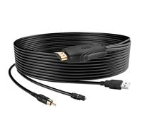 Convertisseur HDMI ARC vers audio optique/coaxial 192 kHz pour TV vers barre de son, Plug & Play 1,5 m ARC vers coaxial/SPDIF câble adaptateur répartiteur audio pour système audio home cinéma prend en