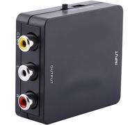 Convertisseur HDMI,Entrée Numérique HD vers RCA Vidéo Composite Audio AV Adaptateur CVBS Convertisseur AV vers HDMI Modulateur HDMI Composite vers HDMI 720p/1080p(Noir)