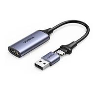UGREEN Carte Acquisition Vidéo HDMI 4K 60Hz Entrée USB C 1080P 30FPS HD Enregistrement Streaming Jeux Vidéo OBS Carte de Capture Compatible avec MacBook iPad Pro PC Switch PS5 Xbox TV Stick Caméra