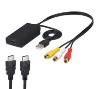Convertisseur HDMI vers RCA, conversion analogique-numérique 1080p, adaptateur AV vers RCA Plug and Play pour une expérience home cinéma optimale,