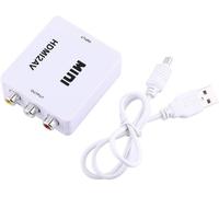 Convertisseur Hdmi Vers Rca, Hd 1080P Numérique Hdmi Vers Vidéo Composite Audio Av Cvbs Adaptateur Convertisseur Avec Câble De Chargement Usb Pour Tv, Magnétoscope Vhs,[Z195]