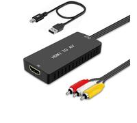 Convertisseur HDMI vers RCA, HDMI vers Composite vidéo Audio, Adaptateur HDMI vers AV, Prend en Charge PAL/NTSC pour PS4, Xbox, Switch, TV Stick, Blu-Ray, Lecteur DVD