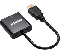 Convertisseur HDMI vers VGA avec Jack stéréo 3,5 mm avec câble Audio HDMI 1.3, HDCP 1.2, Compatible Full HD 1080p, connecteurs plaqués Or khcon-54