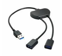 Convertisseur HUB USB 3.0, un pour deux, adapté aux ordinateurs, diviseur poulpe général haute vitesse