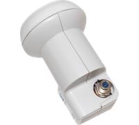 Megasat High Gain Single LNB - LNB Universel (pour 1 Participant, idéal pour Satellites difficilement recevables, Haute Amplification du Signal de 70 DB) - Blanc