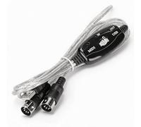 Convertisseur MIDI vers USB, Câble Adaptateur 16 Canaux pour Synthétiseur, Clavier Music Studio, Interface Plug and Play pour PC et Ordinateur Portable