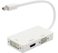 Convertisseur Mini Dp 3-En-1 1080P,Convertisseur Vidéo Mini Dp Mâle Vers Hdmi/Vga/Dvi Femelle,Compatible Avec Interface Mini Dp Portables,Moniteurs,Hdtv,Projecteurs Et Autres Appareils.[Z720]