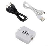 Convertisseur modulateur AV vers RF pour vidéo composite, sortie coaxiale avec prise en charge de 67,25 MHz et 61,25 MHz, et lecture pour téléviseurs, magnétoscopes pour enregistreurs DVD