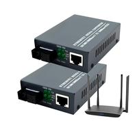 Convertisseur monomode Gigabit - Convertisseur monomode Gigabit Fast Ethernet, module émetteur-récepteur LC, convertisseur de média fibre Gigabit à détection automatique pour une intégration efficace