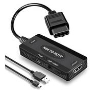 Convertisseur N64 vers HDMI - 720p/480p N64 HD MI adaptateur Plug & Play avec zéro décalage, compatible avec Nintendo 64/Gamecube/SNES/NGC/SFC, sortie HDMI à faible latence vers TV/moniteur/projecteur