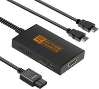 Convertisseur N64 vers HDMI avec câble HDMI,adaptateur N64 vers HDMI compatible avec Nintendo 64/Game Cube/SNES