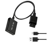 Convertisseur N64 vers HDMI pour Nintendo 64/SNES/N64, Adaptateur Câble HDMI pour Gamecube/SFC/NGC/Console/HDTV/Moniteur/Projecteur, Prise en Charge 480p/720p HD et Audio Stéréo, Gaming Zubehör