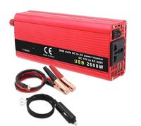 Convertisseur Onduleur 12 V 220 V pour Voiture Puissance De Crête 2600 W/2000 W/1500 W Portable pour L'extérieur(2600W Red Universal)
