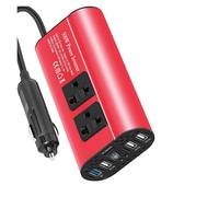 Convertisseur Onduleur 12V DC À AC 220V 230V 500W/400W Convertisseur Tension LED Prise Européenne Allume-Cigare Voiture Accessoires Automobiles Onduleur(500W-RED)