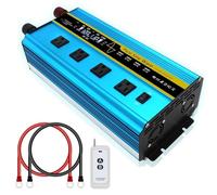 Convertisseur Onduleur AC110V À Onde Sinusoïdale Pure Tension D'entrée 12V/24V Prise 60Hz Convertisseur De Batterie Camping/extérieur Travail/Voyage(Blue 12V 110V 6000W)