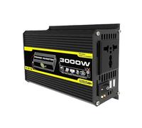 Convertisseur Onduleur Numérique 3000 W avec Fusible Intégré 12 V CC vers 110/220 V CA Convertisseur Tension Intelligent Double Port USB pour Camping-Car Caravane Onduleur(12V to 110V Black)