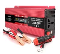 Convertisseur Onduleur Onde Sinusoïdale Prise Universelle 12V/24V/48V/60V DC À 220V 2000W AC Convertisseur Tension Alimentation Électrique Voiture(2000w 48V)