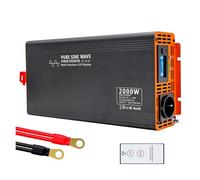 Convertisseur Onduleur Portable pour Voiture 2000 W Convertisseur Tension d'alimentation PSW-2000 Onduleur Sinusoïdal Pur 12 V CC vers 72 V CC vers 220 V CA Onduleur(DC12V to AC220V 50Hz)