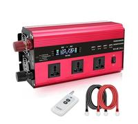 Convertisseur Onduleur Puissance Crête 6000 W DC12 V vers AC220 V 50 Hz Transformateur d'alimentation Solaire pour Voiture Affichage LED 3 Prises De Sortie Onduleur(12V 220V EU)