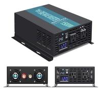 Convertisseur Onduleur Puissance Onduleur Solaire À Onde Sinusoïdale Prise Allemande 24V 220V Convertisseur Batterie Externe 12V/36V/48V/110V DC À 120V/230V/240V AC 1500W(12V,110-120V)