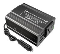 Convertisseur Onduleur Puissance Voiture 150W 12V DC À 110V AC Double Ports USB 4,8a pour Ordinateur Portable Camping Voyage en Voiture(Black 150W 12V 110V)