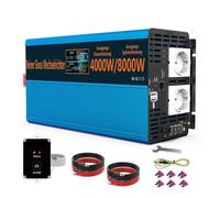 Convertisseur Onduleur Sinusoïdal Pur 12 V 230 V CC vers CA 4000 W 8000 W Convertisseur Tension Portable Onduleur