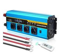 Convertisseur Onduleur Sinusoïdal Pur 12V 24V CC vers 220V CA 50Hz Télécommande pour Usage Domestique Camping 4000W 8000W Onduleur(12V 220V,8000W 4sockets)