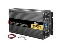 Convertisseur Onduleur Solaire À Onde Sinusoïdale 7000 W/8000 W Double Prise UE Écran LCD Convertisseur Tension CC 12 V/24 V vers CA 220 V 50 Hz/60 Hz(24V (20V-30V),220V 60Hz,8000W)