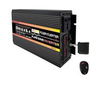 Convertisseur Onduleur Solaire pour Voiture Transformateur Tension DC12/24V vers AC 220V 60Hz Convertisseur De Prise Onduleur À Onde Sinusoïdale Pure(24V,12000W with controll)